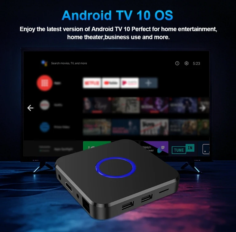 جهاز فك التشفير 8K، جهاز Android Smart Tv Box Network Player Dual Wifi Projection Screen Tvbox