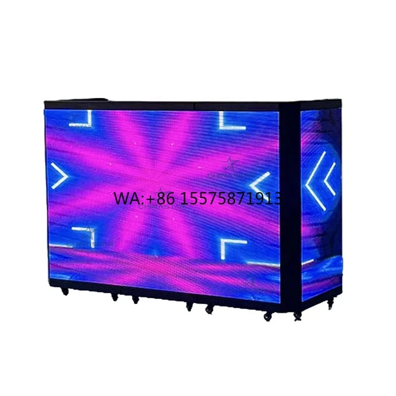 

Full Color LED DJ Booth Facade Indoor Outdoor Floor Stand DJ Booth Led Screen for Night Clubs Weeding Led Display