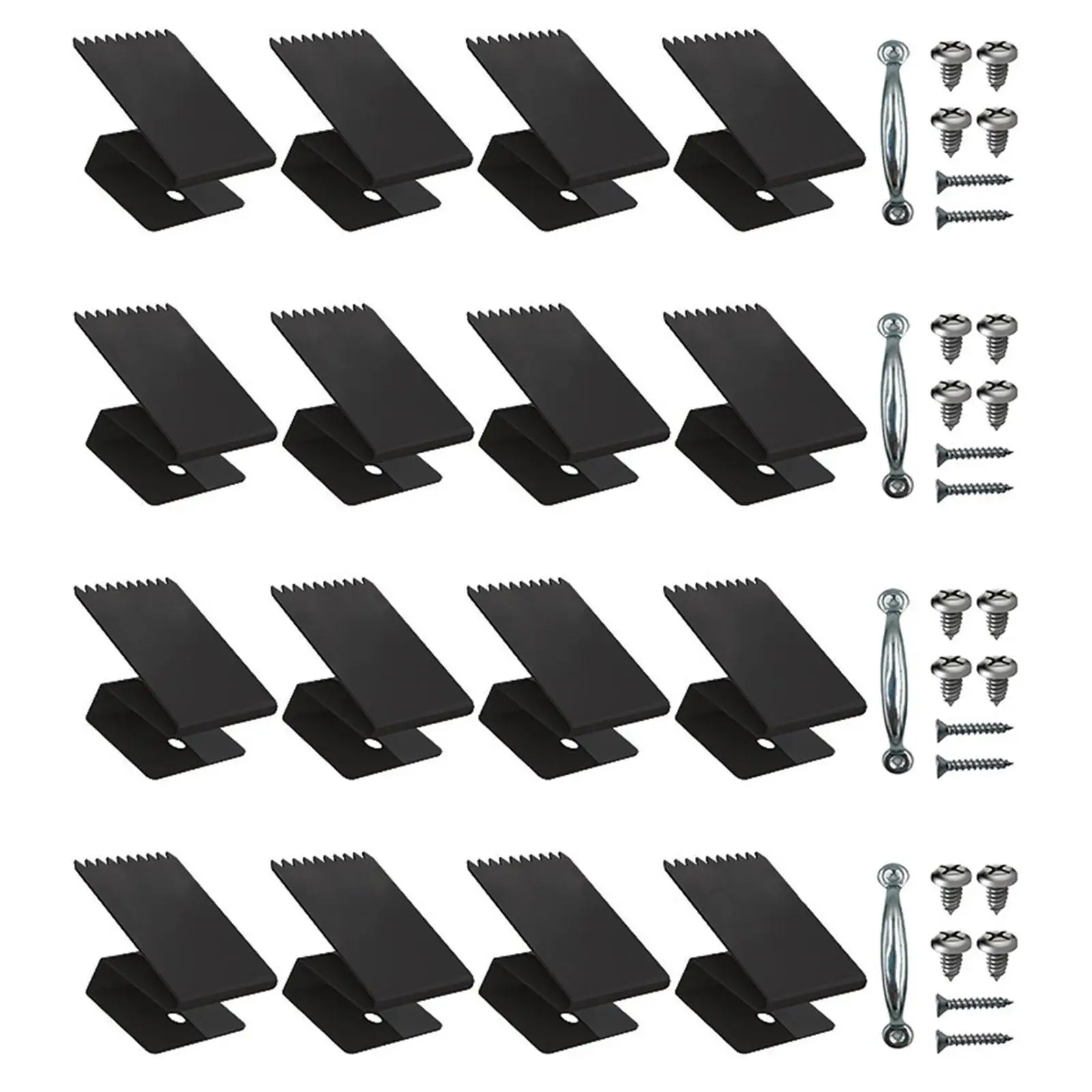 Stainless Steel Window Clips for Storm Shutters 16 Pack Reusable Fits 1/2 Inch Plywood Universal Wind Protection Hardware for
