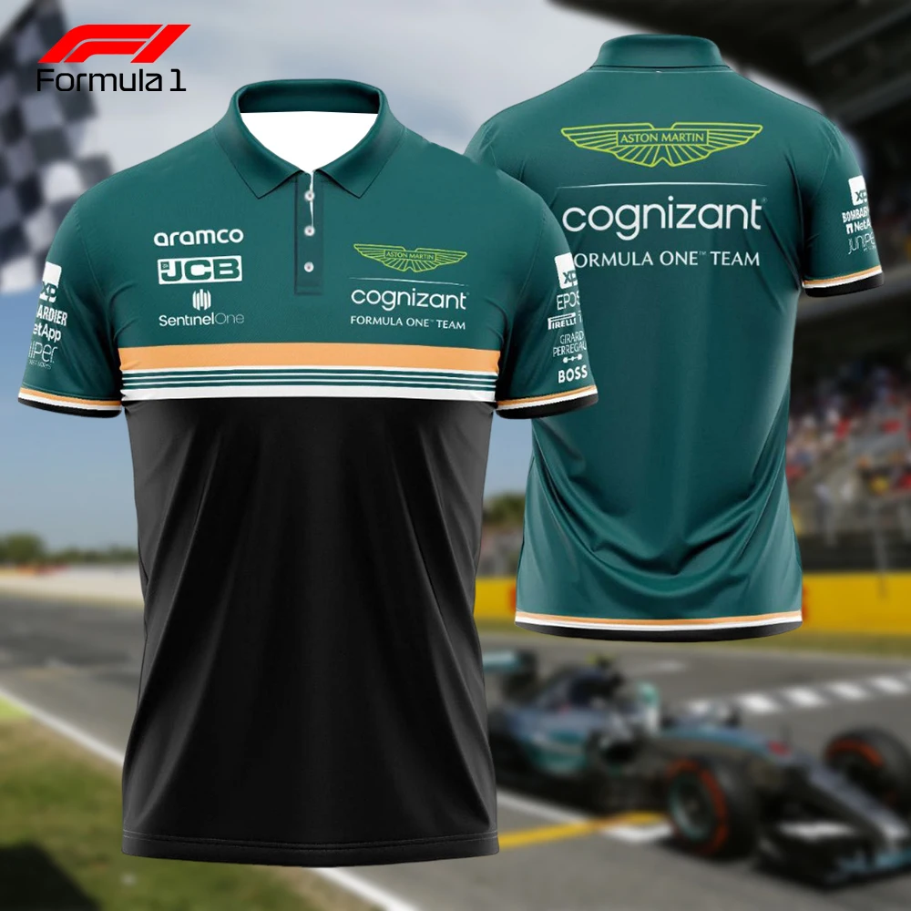 

Aston Martin F1 Racing Style Men's Quick Dry T-Shirt with Short Sleeves Breathable Sporty Top for Comfortable Daily Outdoor Use