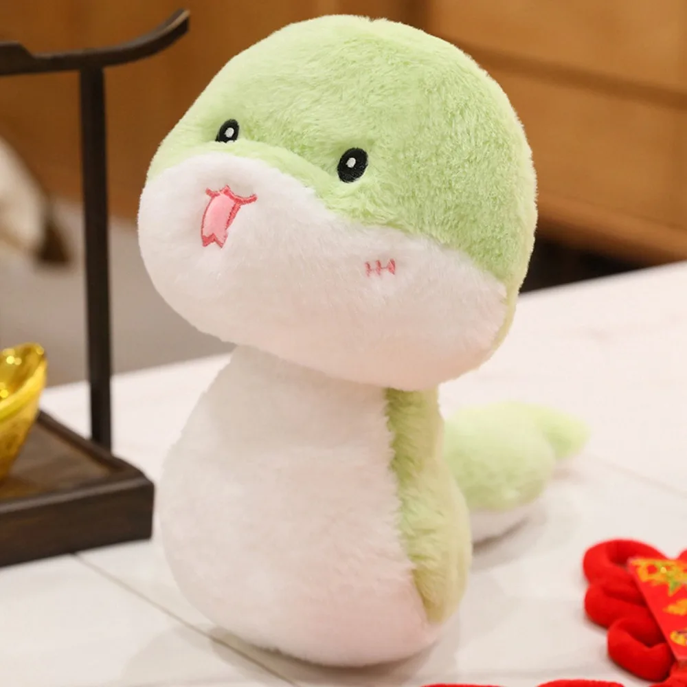 

Fashion 24CM Snake Stuffed Toy Cartoon Blessing Snake Plush Dolls Fluffy Soft Snake New Year Mascot Girls Toys