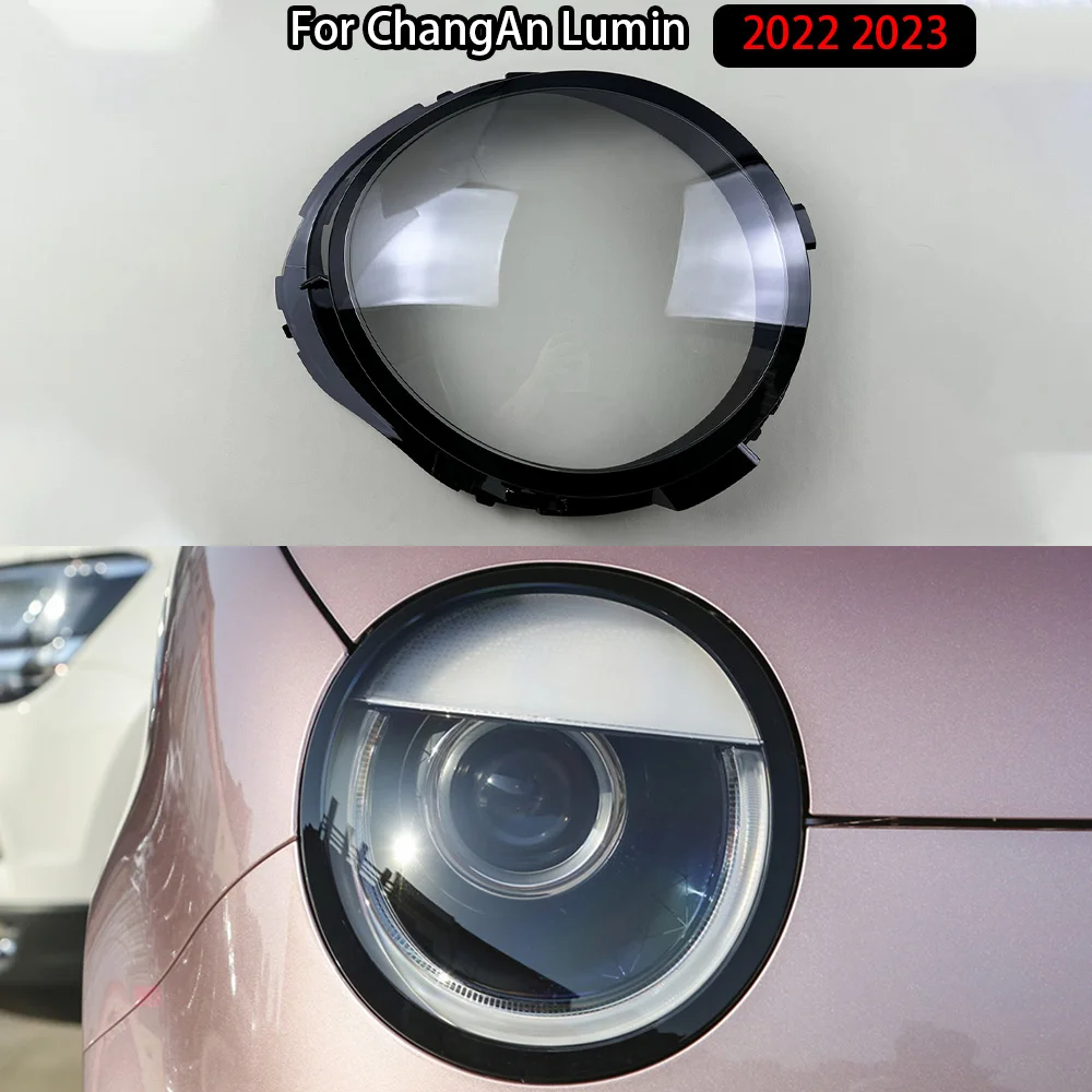 

For ChangAn Lumin 2022 2023 Car Front Headlamp Cover Headlight Shell Transparent Lampshade Lens Plexiglass Car Accessories