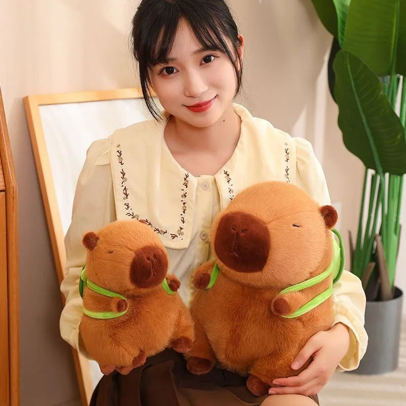Capybara Plush Keychain Cute Bag Pendant Creatuve Fluffty Animals Keyring Kawaii Stuffed Doll Keychains Birthday Gift Trend image 4