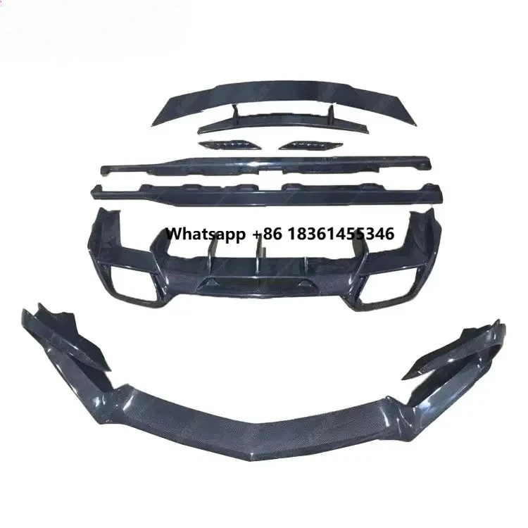

For GT 2018 2019 2020 With Front Lip Side Skirt Spoiler Rear Diffuser High End Carbon Fiber Kit RZ Style