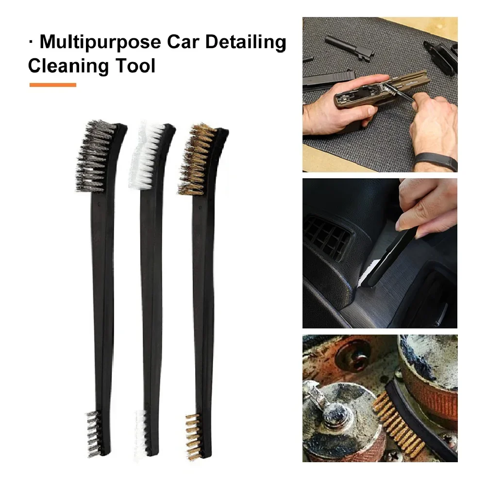 Multipurpose Car Detailing Cleaning Tool Wire Brushes Picks Pick Double-headed Hook Car Clean Accessories Auto Detailing Tools