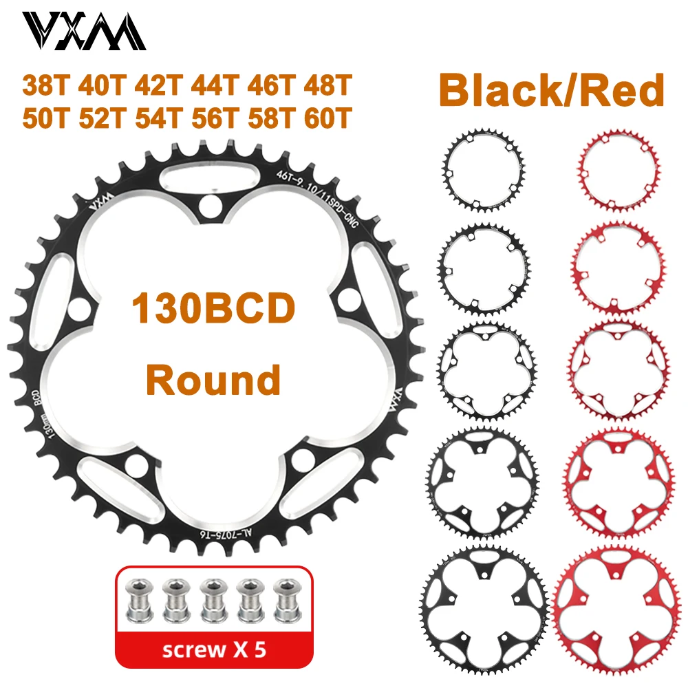VXM 130BCD 38T-60T MTB road Bike Chainring Narrow Width for Shimano 5700 6700 CrankSet Ring Crown 130BCD Super Light chain wheel