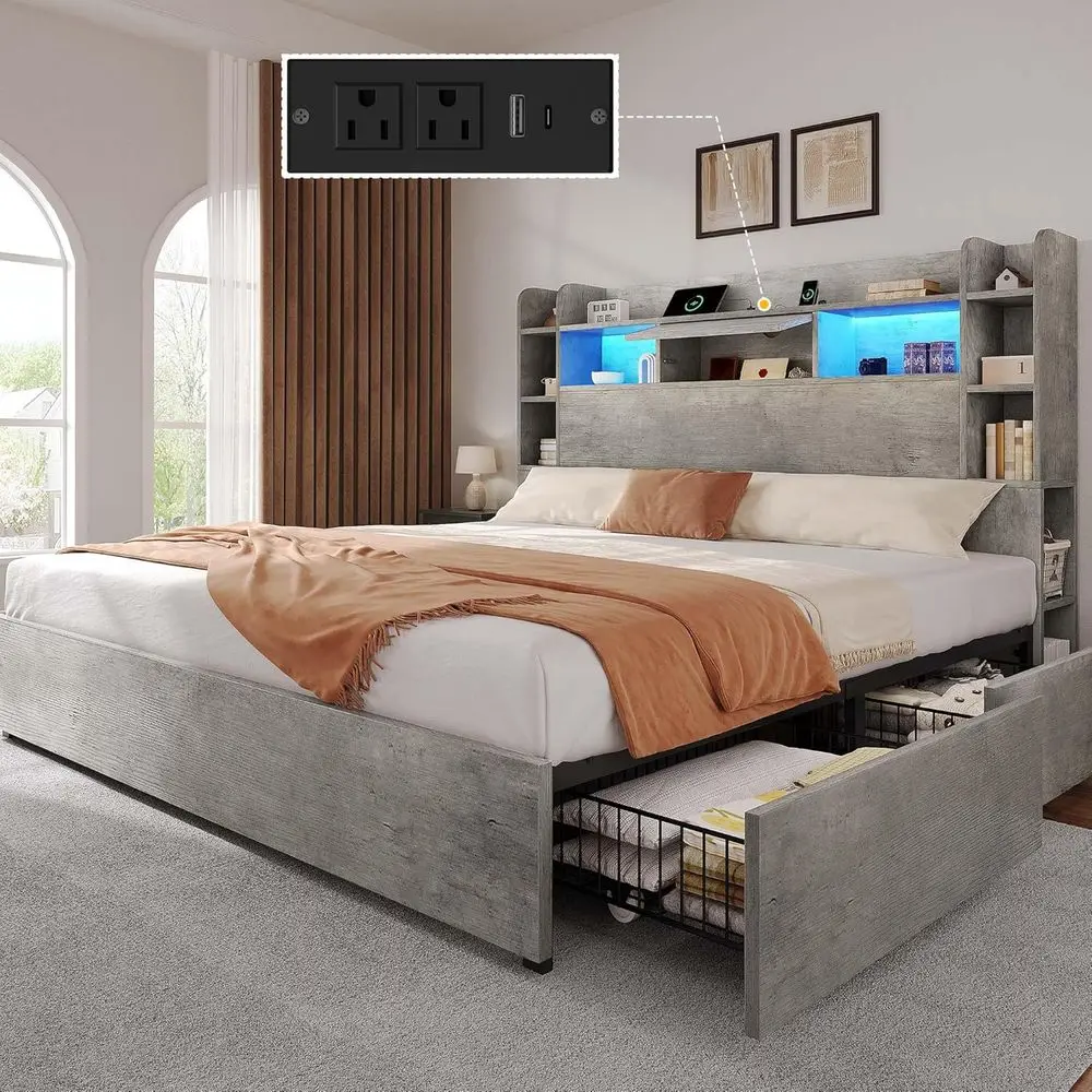 Size Bed With Bookc…