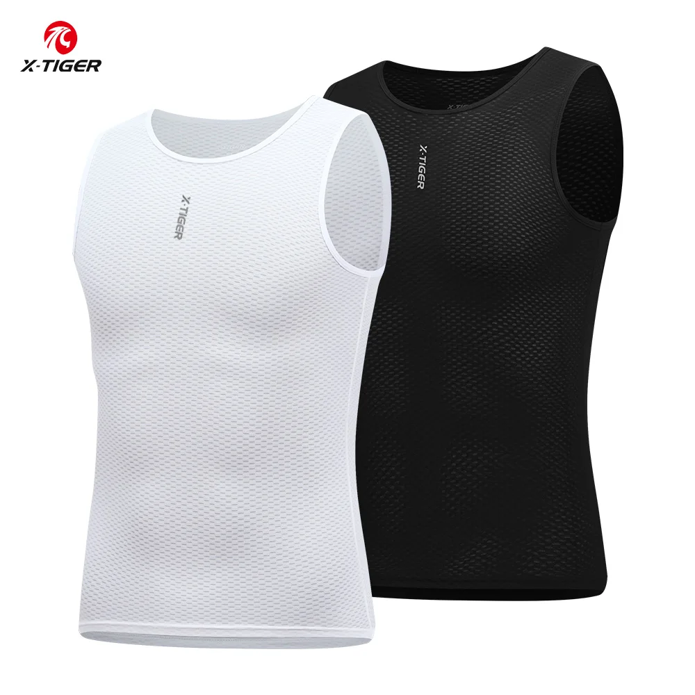 AliExpress X-TIGER Men Cycling Undershirt Sports Quick Dry Cycling Base Layer Vest High Elastici Breathable Sleeveless Road Bike Undershirt