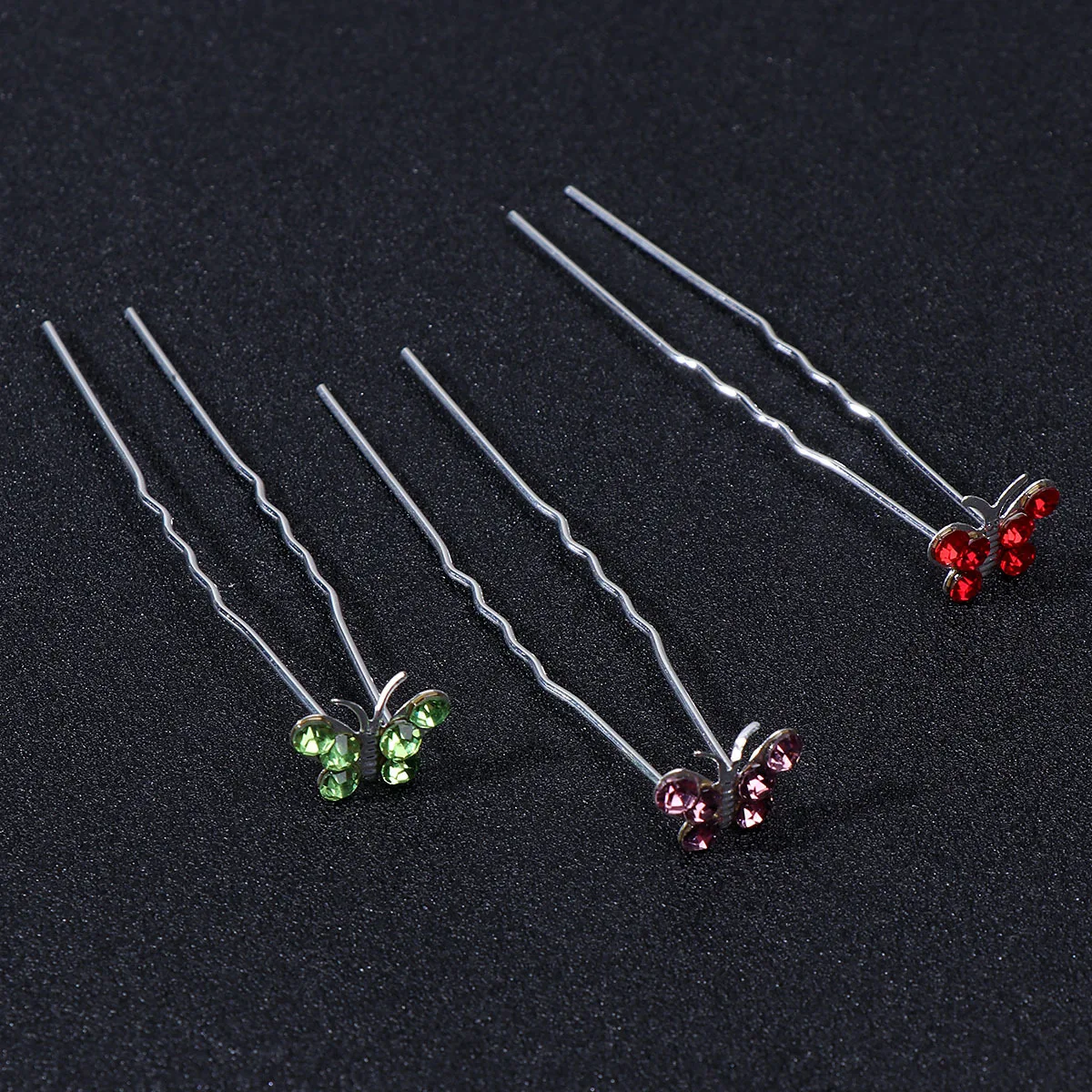 30 قطعة دبابيس شعر على شكل فراشة أنيقة مع أحجار الراين عصي شعر نسائية لحفلات الزفاف والحفلات الراقصة على الطراز اليومي دبوس شعر نسائي