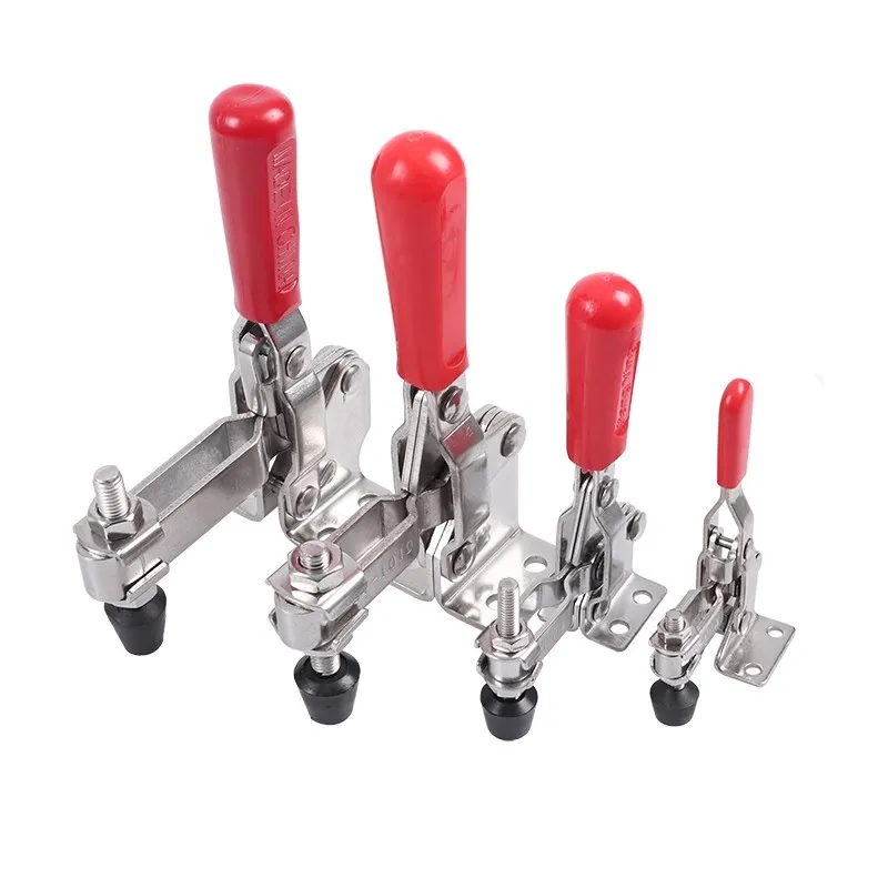 2Pcs Toggle Clamp 201A/201B/201C/225D Heavy Duty Horizontal Quick Release Toggle Clamps Set Clamps Woodworking Hand Clip Tool