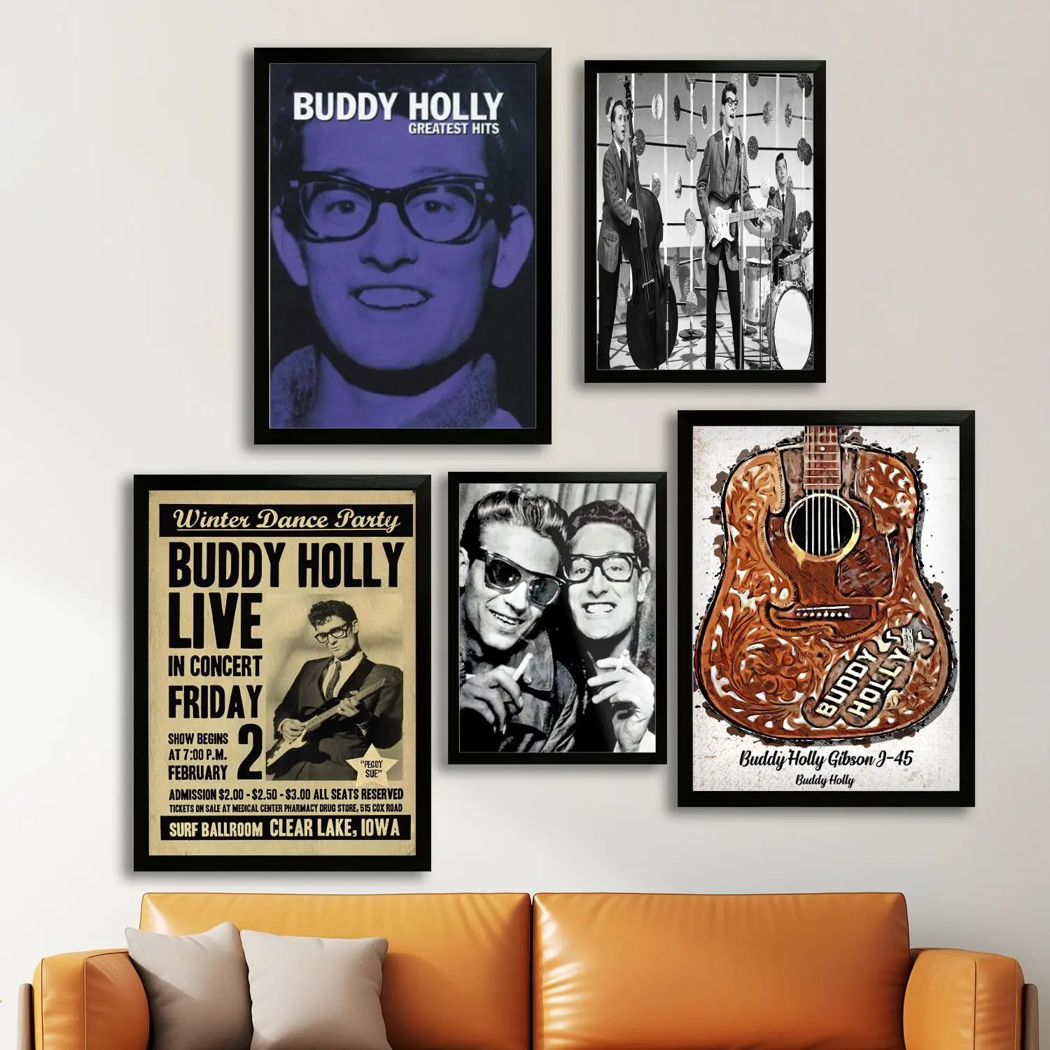 Buddy Holly Canvas Art Poster, Wall Art, Picture Print, Modern Family, Bedroom Decor, Posters,Decorative painting