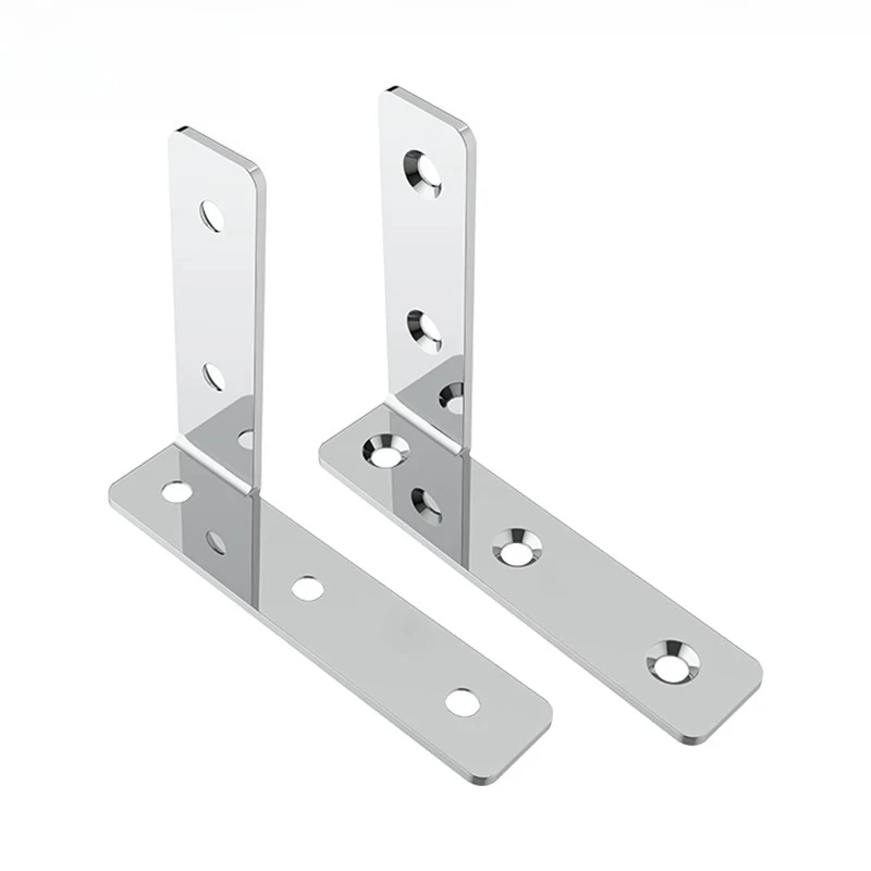 201/304 T-shaped Bending Right Angle Bracket Fixed Furniture Connection Angle Iron Straight Bar T-shaped Support Corner Code