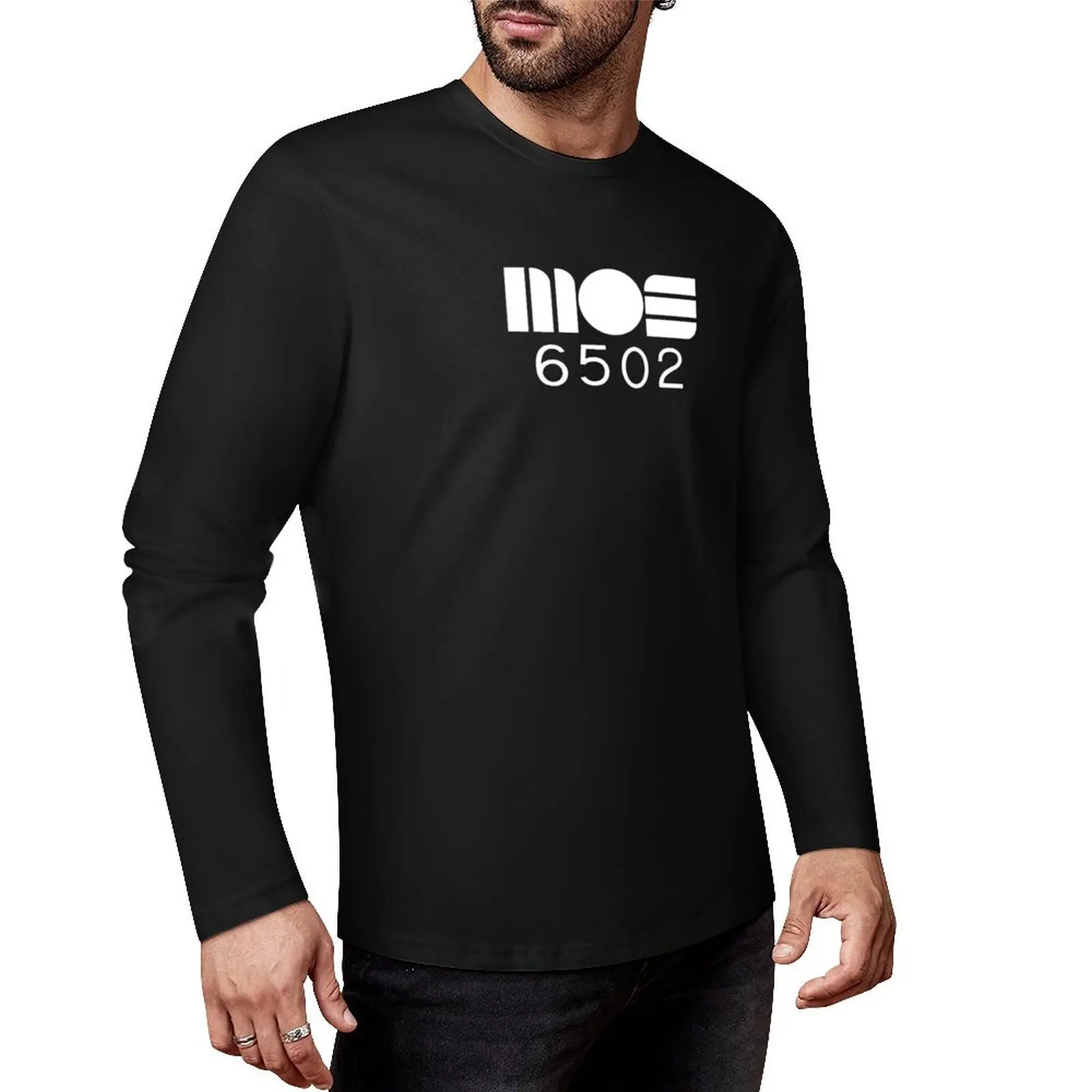 

MOS 6502 8-bit CPU White logo Long T-Shirt anime boys t shirts men clothes