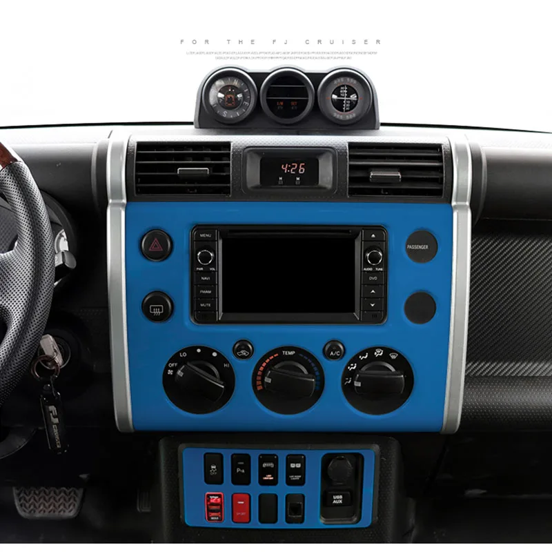 For Toyota FJ Cruiser Central Control Driving Assistance Patch Decorative Panel Cigarette Lighter Cruiser Interior Accessories