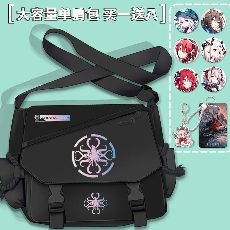 Bolsa mensageiro de lona Anime Arknights para mulheres, sacos crossbody de grande capacidade, bolsa de ombro para estudante, moda feminina jovem