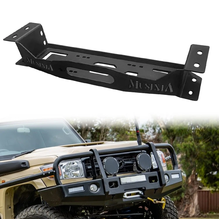 

New Factory Custom Low MOQ 4x4 Accessories Manganese Steel Winch Mounting Plate Bracket for Toyota LC71 LC76 LC78 LC79