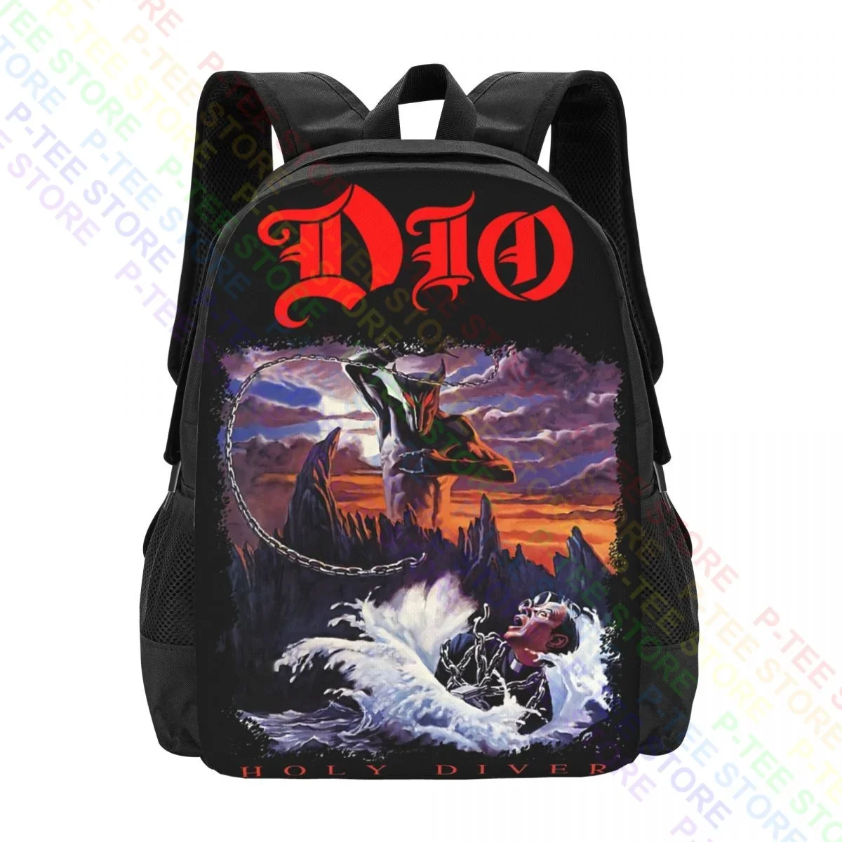 Dio Ronnie James Dio Holy Diver RockBackpack, gran capacidad, gimnasio, respetuoso con el medio ambiente