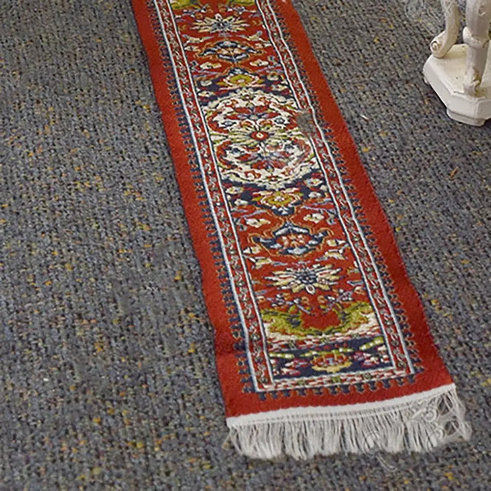 1:12 مقياس دمية السجاد متعدد الألوان النمط التركي مصغرة المنسوجة البساط لعبة الأثاث اللعب منزل بيت الدمية الجدول العلم