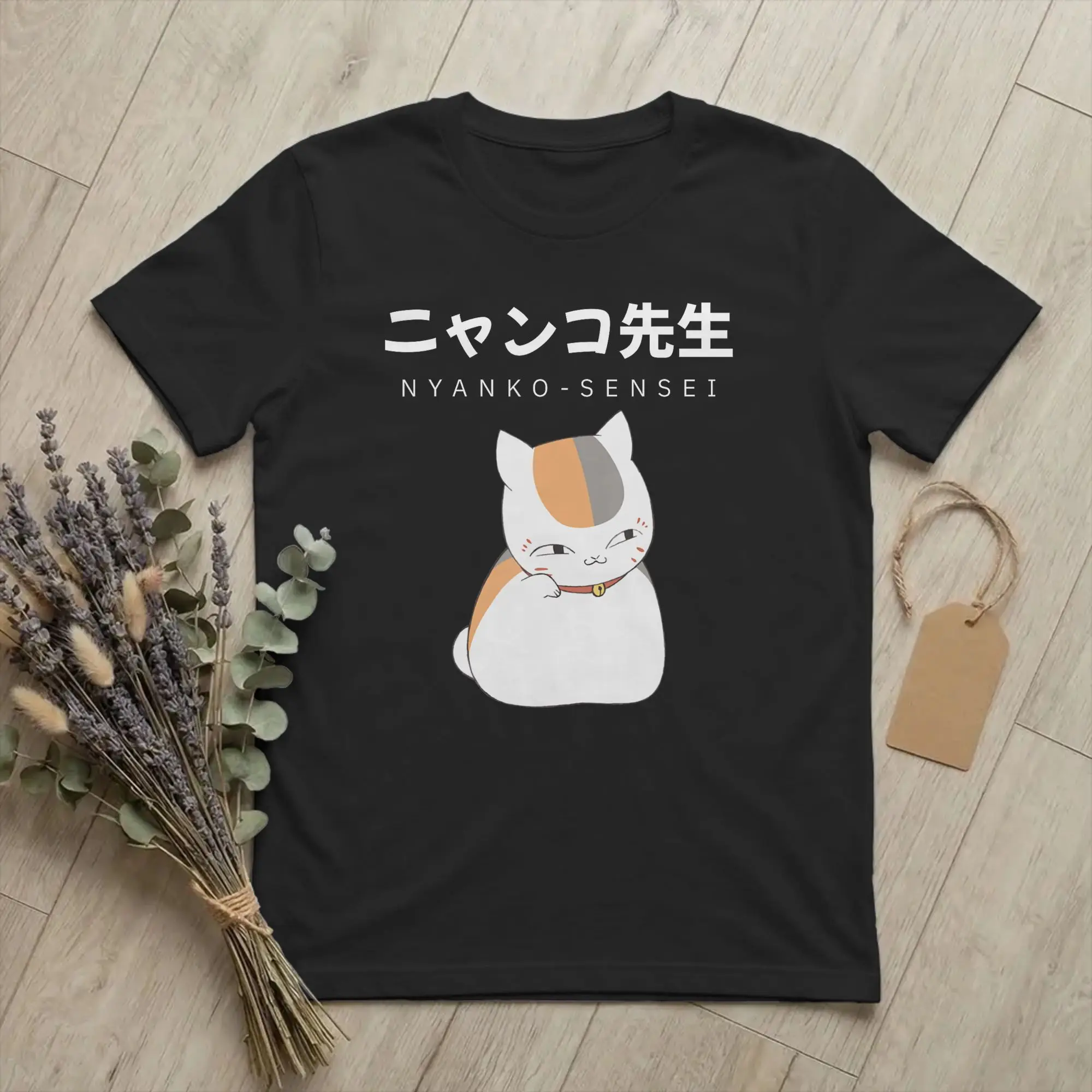 Men Natsume's Book of Friends Madara T Shirt Nyanko Sensei 100% Cotton Clothes Casual Short Sleeve Crew Neck Tee Shirt T-Shirt