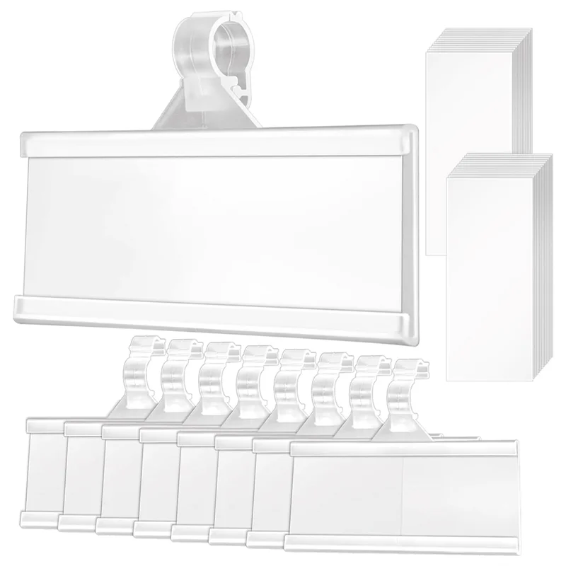 150 Pieces Plastic Wire Shelf Label Holders, Reusable Price Label Holder With Locks, Label Display Holder