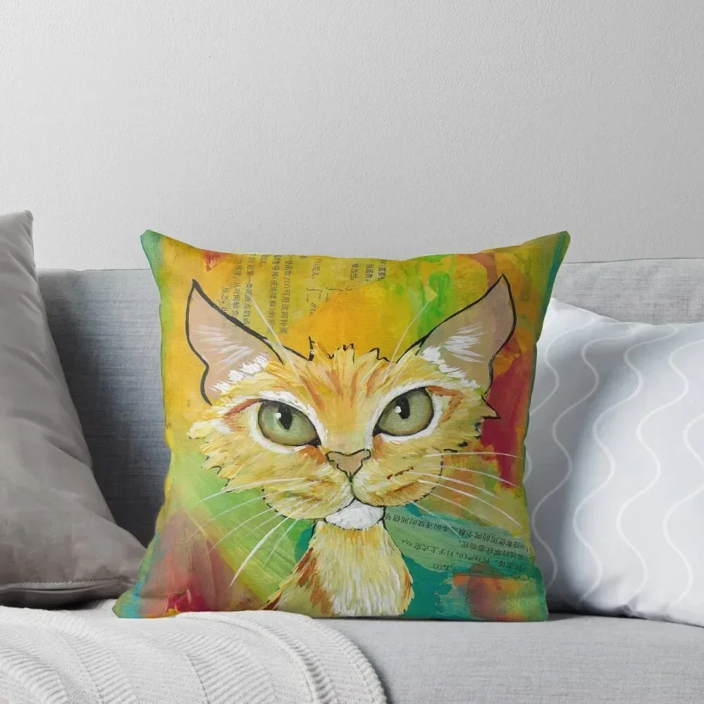 

Buttercup Funky Feline painting Throw Pillow Decorative pillowcase anime girl christmas supplies Pillows Aesthetic pillow