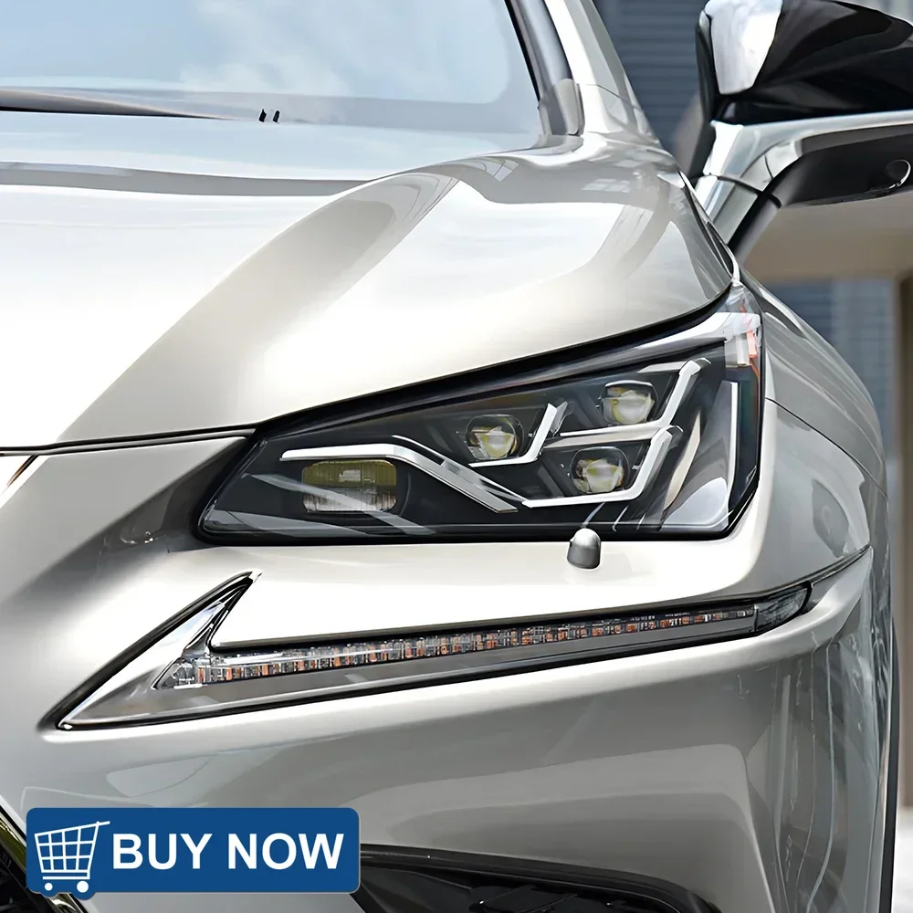 

Автомобильные фары для Lexus NX 2014-2021, автомобильные передние фонари в сборе, обновленный светодиодный проектор с высокой конфигурацией, 4-объектив, аксессуары для инструментов
