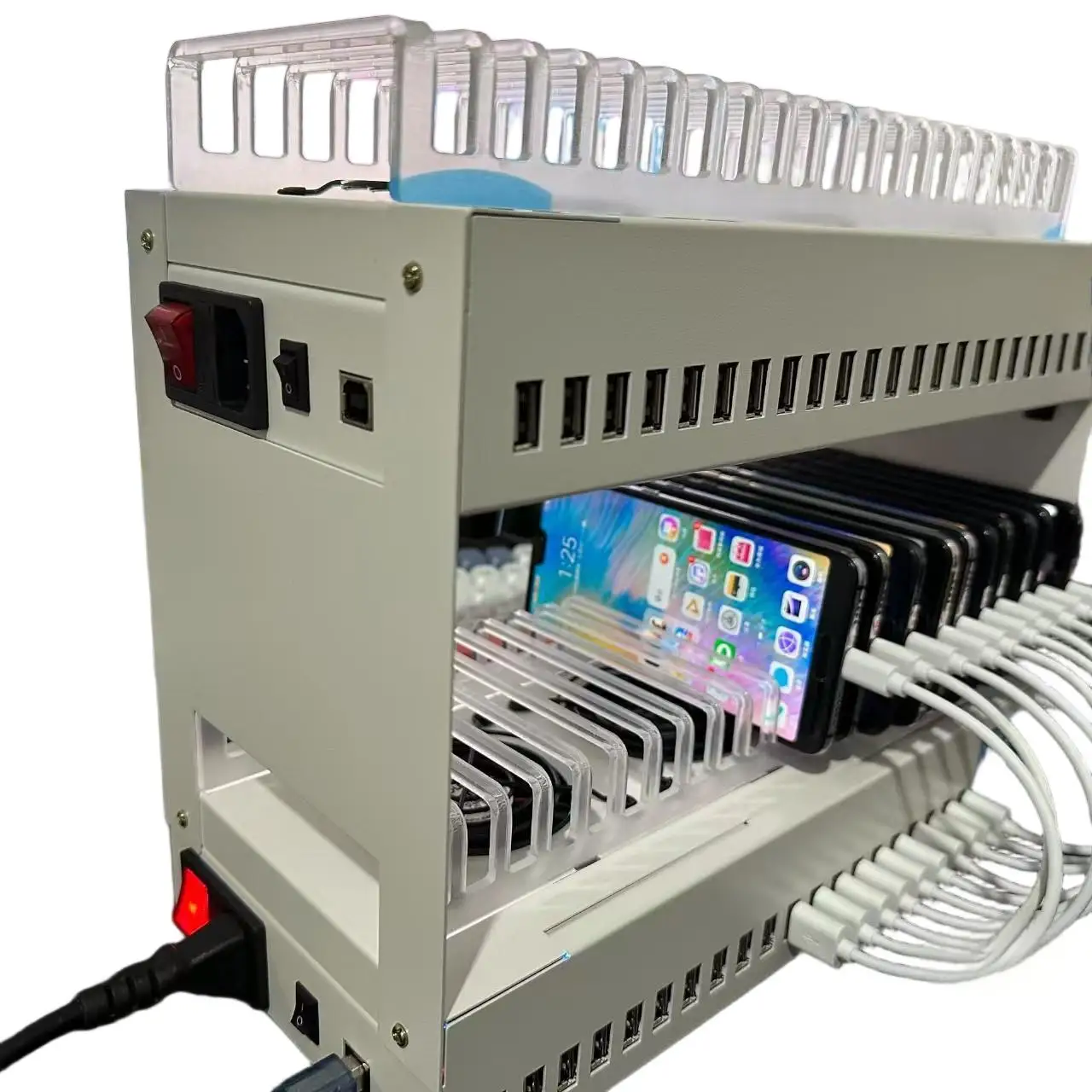 

20 40 60 USB Ports Box Phone Farm USB Hub Android Control Box Batch Synchronization Control Unified Management Smartphones