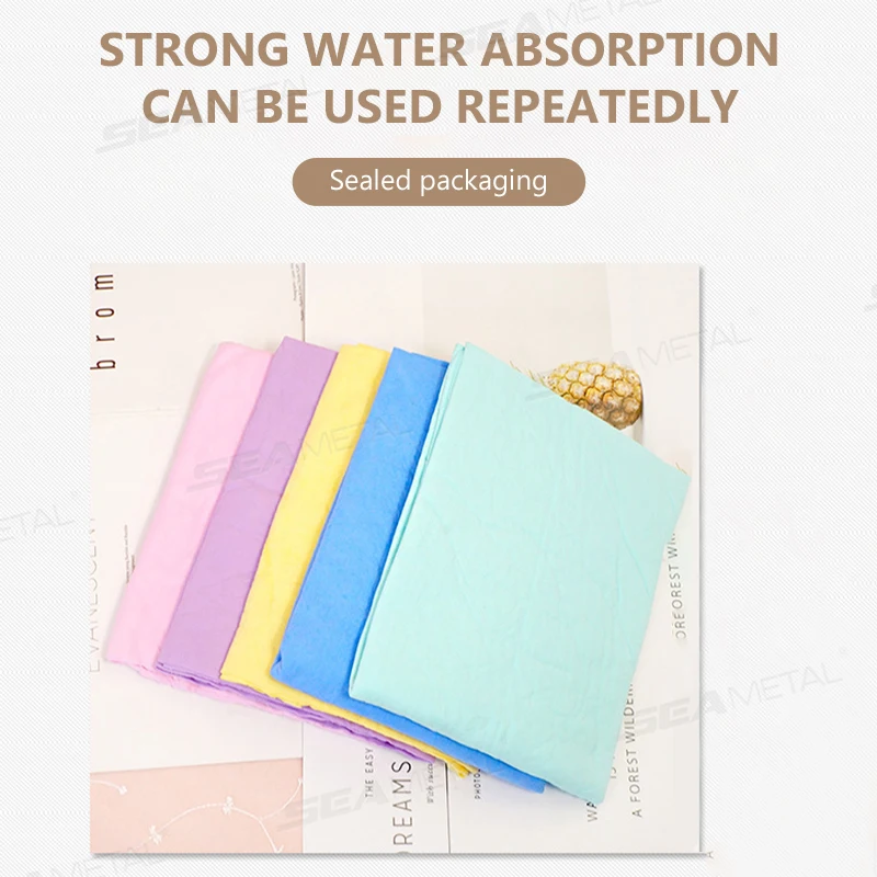 SEAMETAL Deer Skin Car Towels Strong Absorbent Car Washing Towel Auto Interior Care Wet Dry Car Cleaning Cloth Detailing Towel