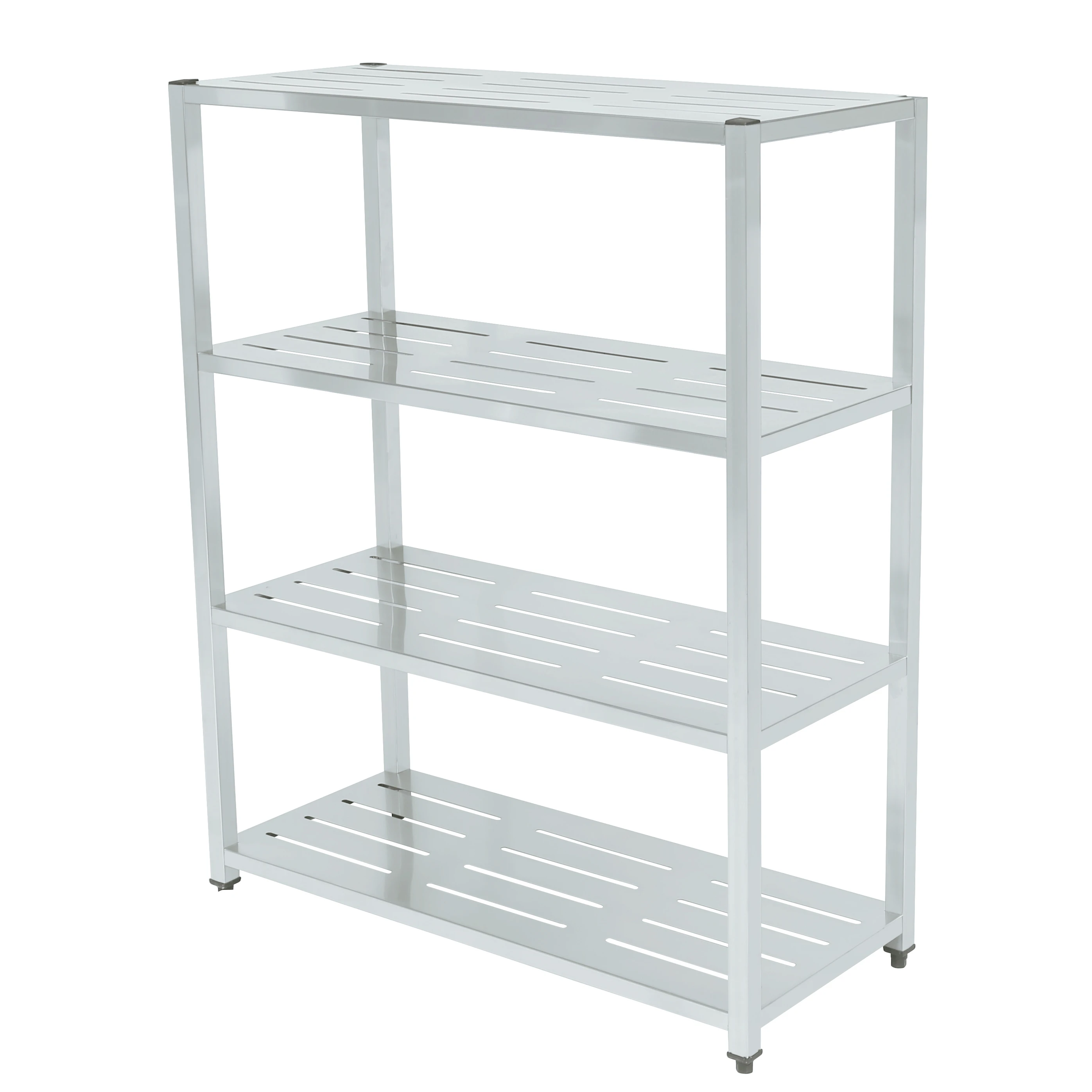 % Customized Kitchen Stainless Steel Plate 4 Tiers Rack Commercial Storage square Tube Shelf