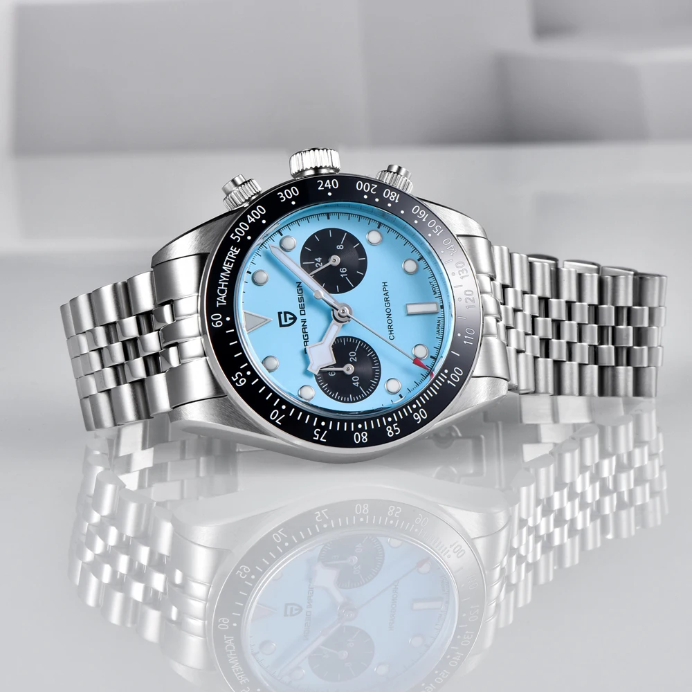 PAGANI DESIGN 2025 New BB Flamingo Chronograph Luxury Sports Quartz Watch Men Sapphire mirror 100M Waterproof Fashion Wristwatch