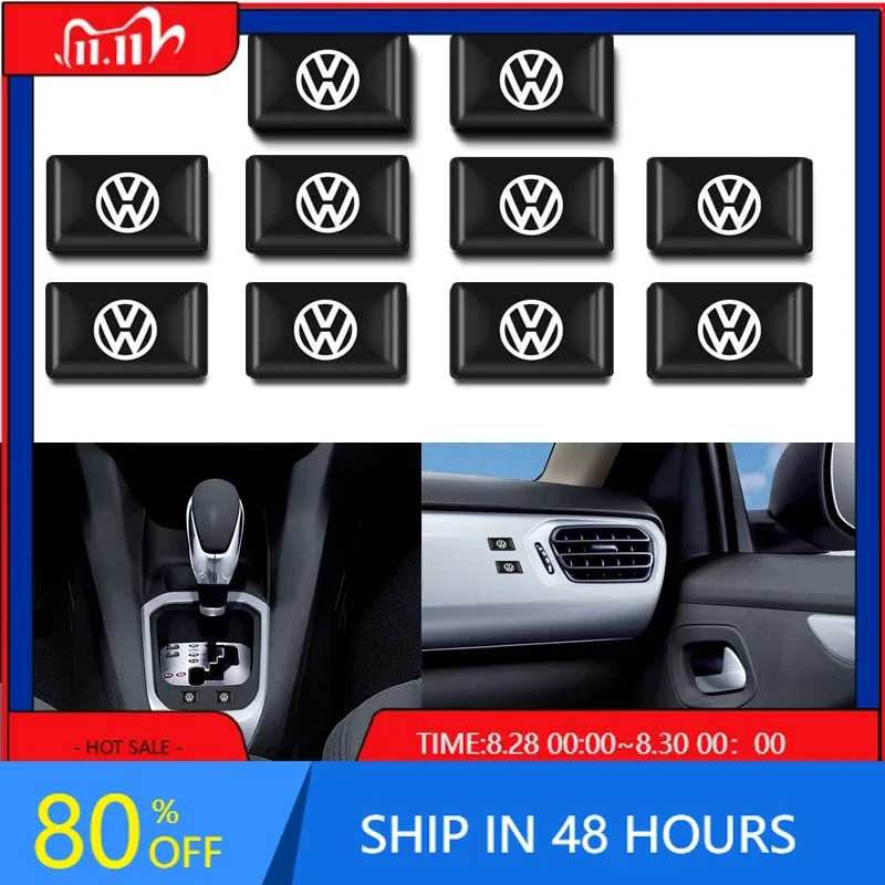 

Наклейки на кнопки мультимедиа и стеклоподъемников для VW Golf GTI 2026 и Volkswagen Passat, 10 шт.