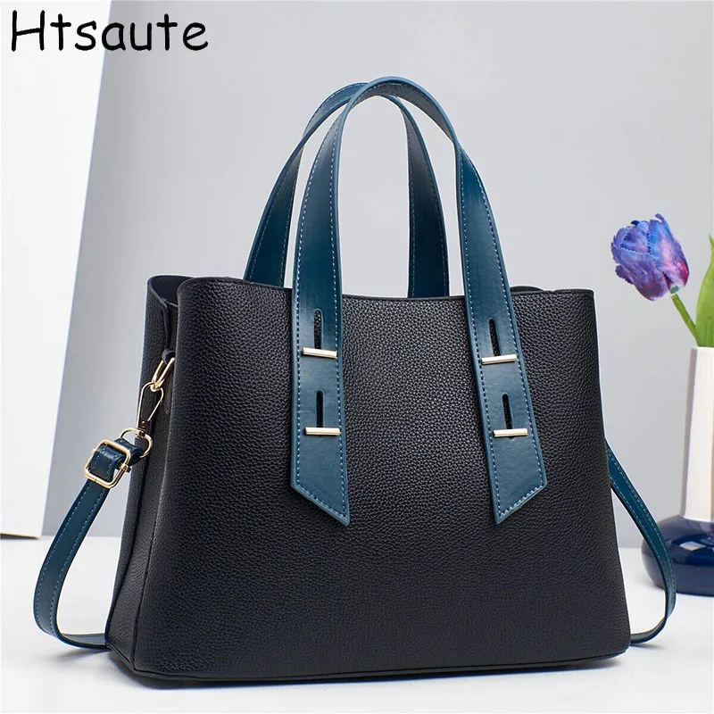 

High Quality Women's PU Leather Luxury Handbags Versatile Ladies' Large Capacity Shoulder Crossbody Bags High-end Patchwork Bag