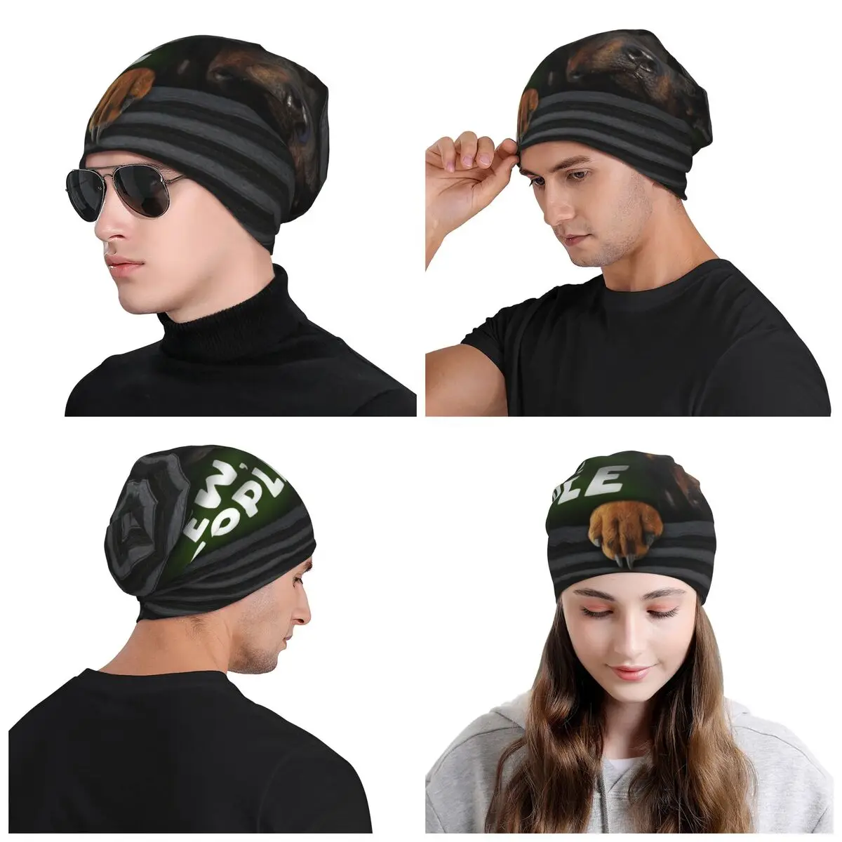 Rottweiler Ew People Skullies Beanies Caps Streetwear Winter Warm Knitting Hats Unisex Metzgerhund Rott Rottie Dog Bonnet Hats