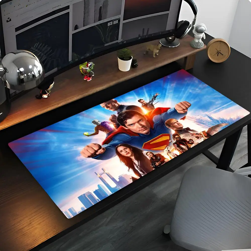 S-Superman-ES Mouse Pad Rubber Mat Laptop Xxl Mousepad Notebook Gamer Computer Table Gaming Accessories