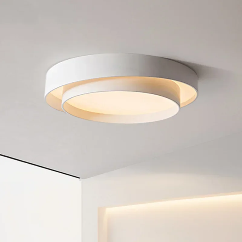 

Nordic LED Ceiling Lamp Fixture Modern Indoor Living Room Gray Round Chandelier Lighting With Remote Dimming Lustre