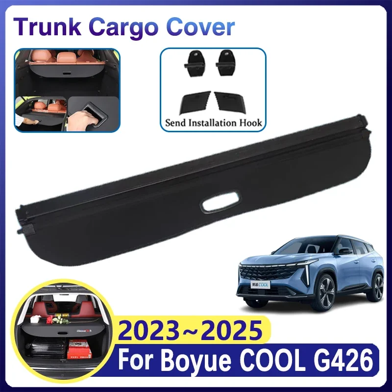 Car Trunk Cargo Cover For Geely Boyue COOL G426 Accessories 2023 2024 2025 Auto Storage Curtain Rear Tray Luggage Security Shade