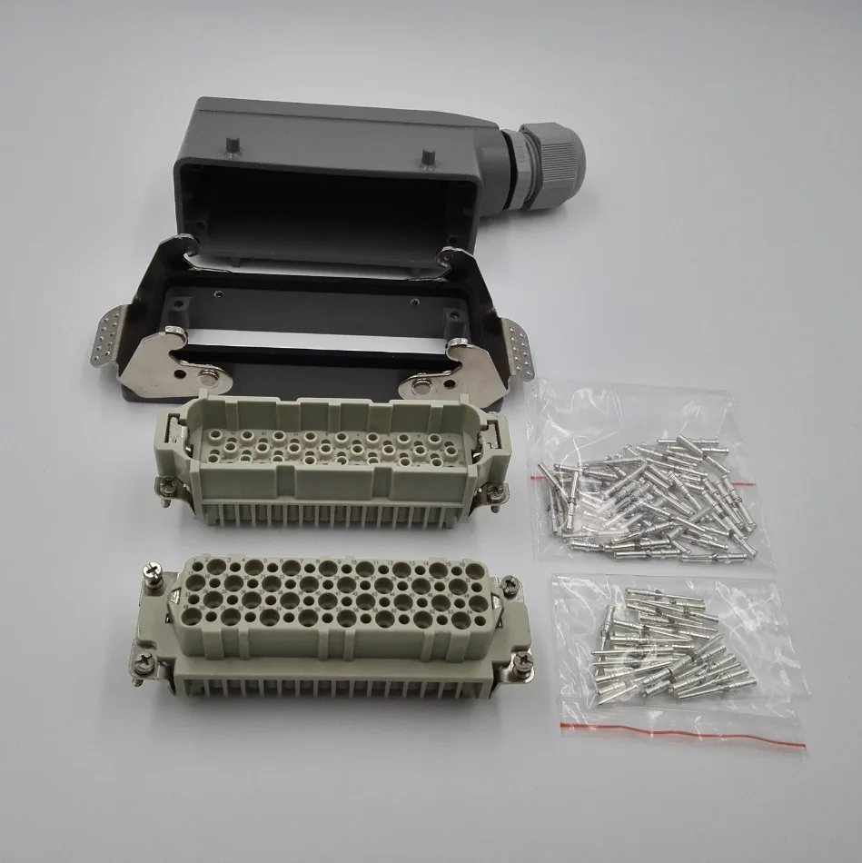 Rectangular heavy-duty aviation plug, train locomotive electrical connector, high-voltage cabinet connector HDC-HD-064