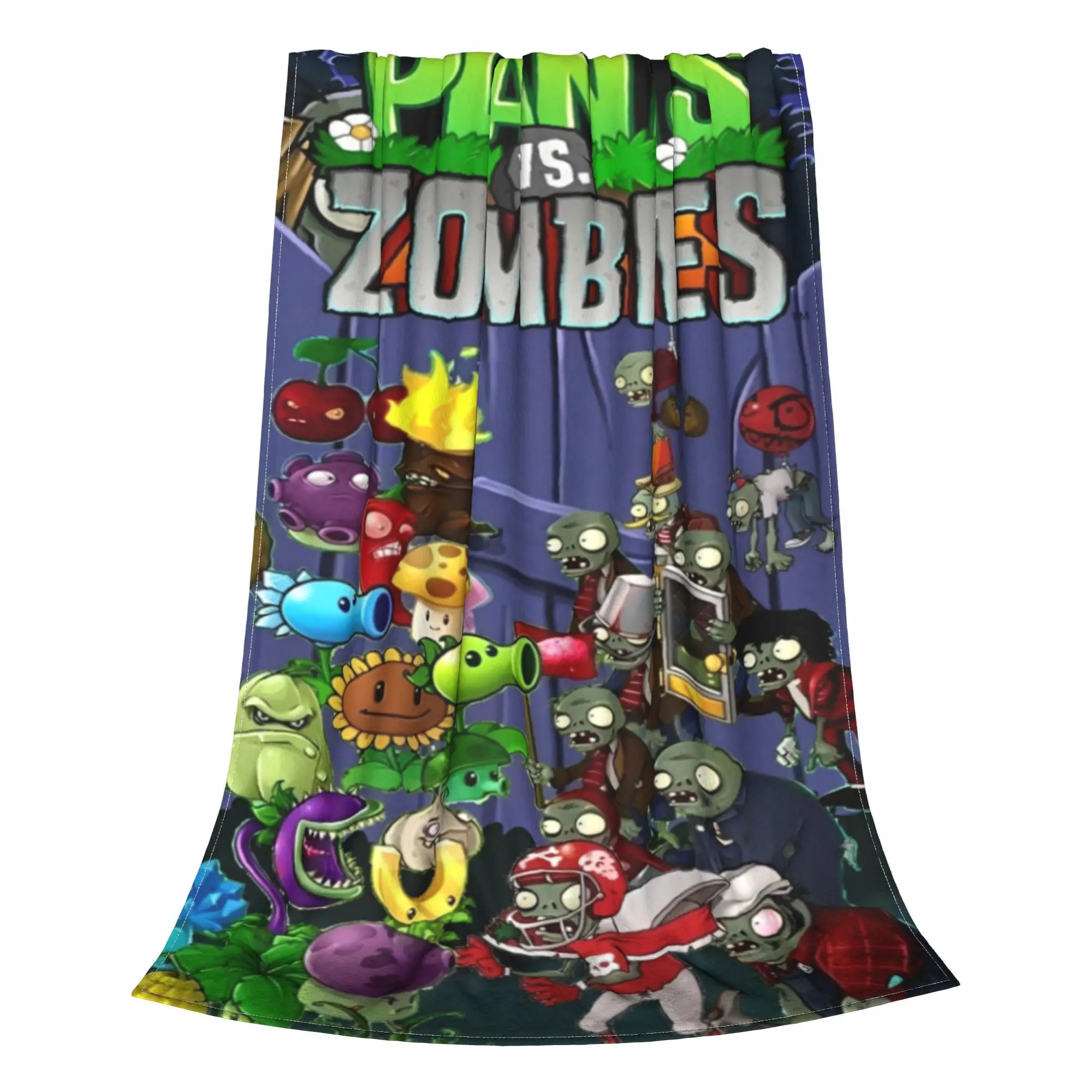 Funny Plants-vs-Zombie cartoon games game  Blanket Ultra-Soft Flannel  Comfortable Throw Blankets Machine Washable