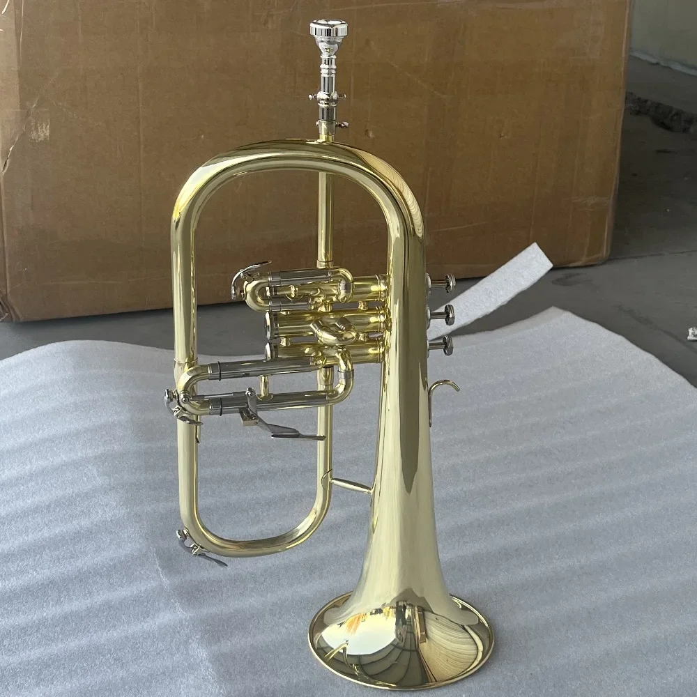 Factory Supply Brass Musical Instruments Professional Euphonium Golden Finish with case Good Quality Horn and Sound China Made