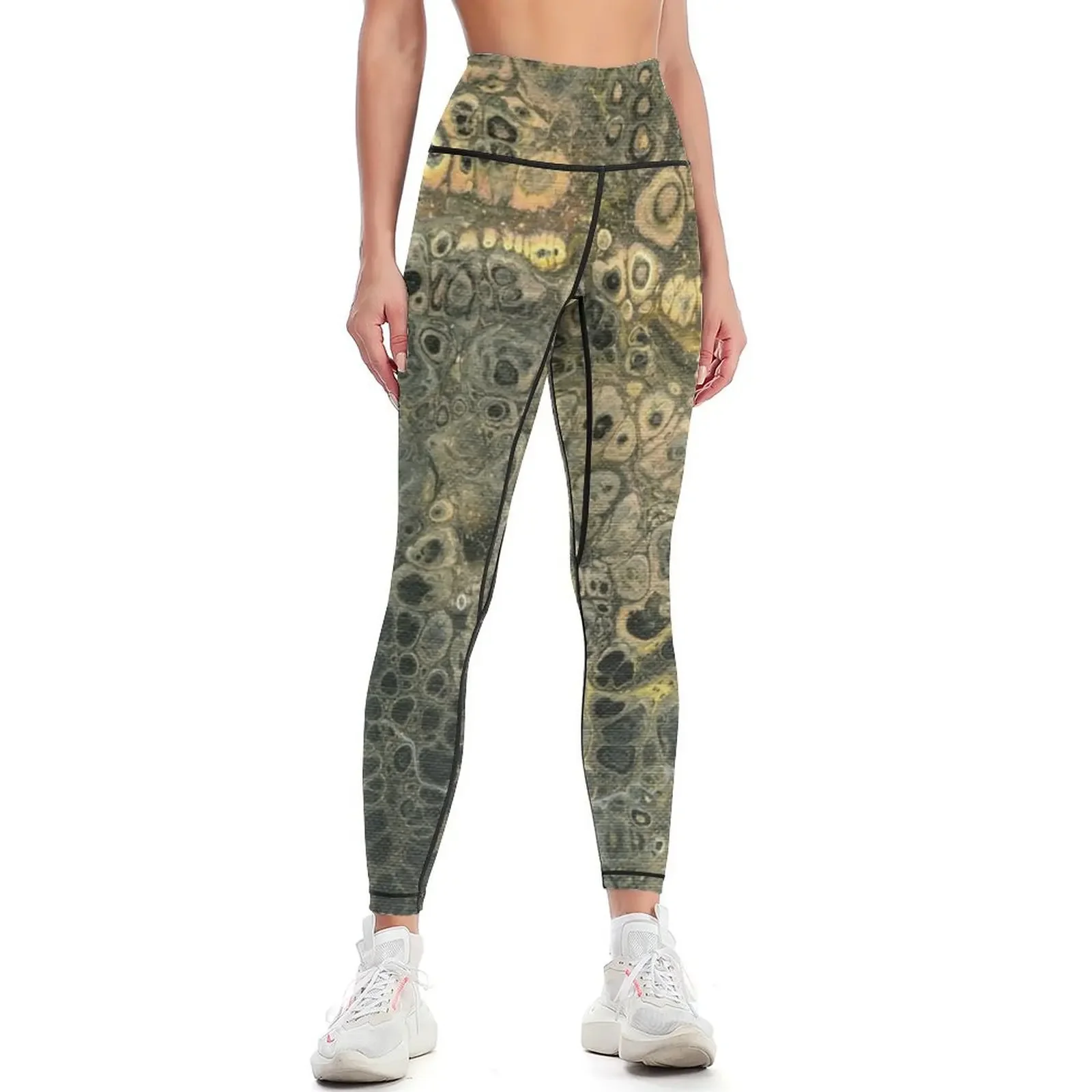 

Fluid Black And Gold Leggings legging gym sports woman gym legging pants raises butt Sports pants woman Womens Leggings