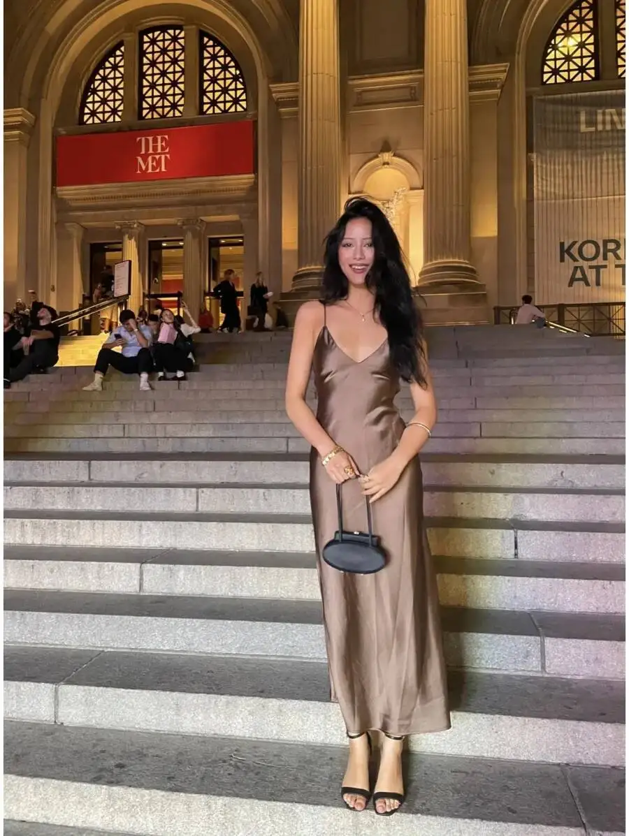 2025 primavera nova traf elegante moda feminina seda cetim textura midi sexy sem costas festa deslizamento vestido