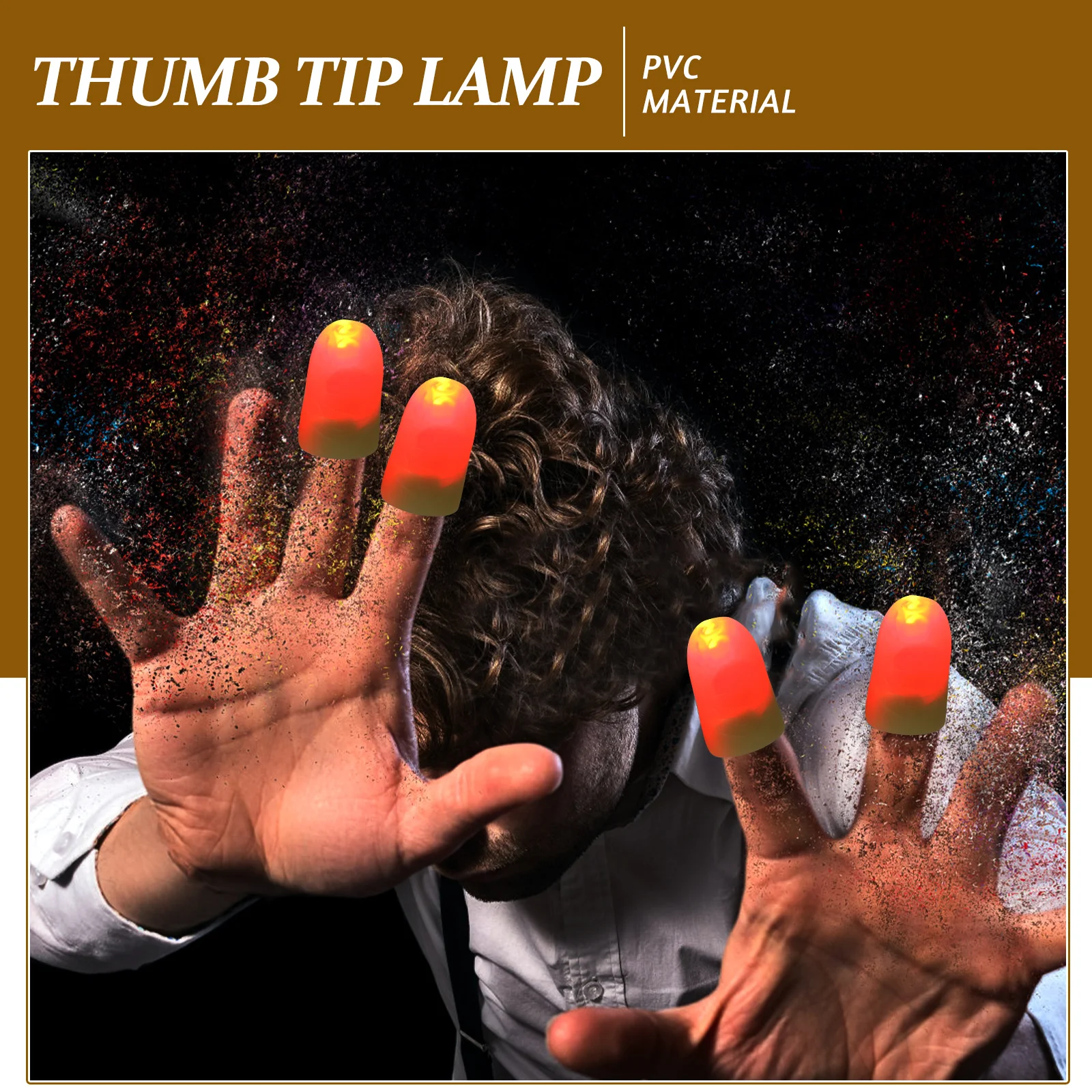 

5 Pcs Finger Light Lights Halloween Hand Thumb Party Favors Pvc Lamp Toy Trick