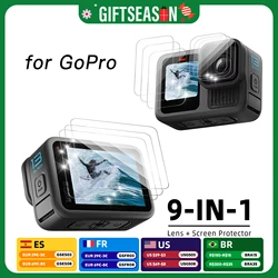 9H Hardness Glass for GoPro Hero 13 Screen + Lens Protector Clear Ultra-HD Tempered Glass  Anti-scratch Film Accessories