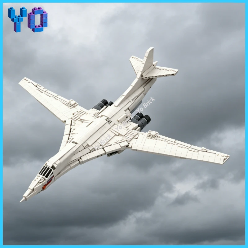 

Конструктор MOC «Белый лебедь» (Бомбардировщик), Военный самолет из кирпичиков, Реалистичная модель самолета для взрослых коллекционеров, 1776 деталей