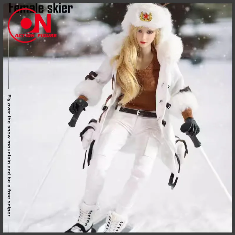 BBK BBK018 1/6 Snow Sniper Action Figure Model 12'' Female Soldier Action Figure Body Doll Full Set Collectible Toy