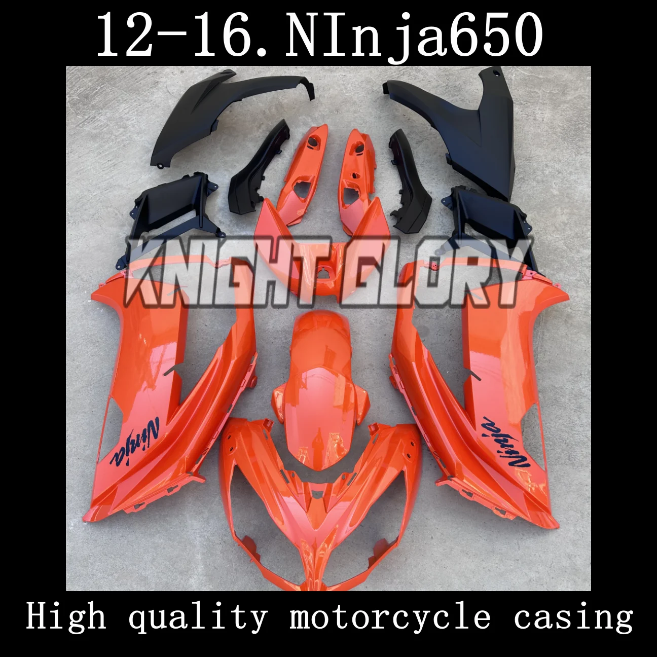 Plastic motorcycle cover kit suitable for ER6F NINJA650 models from 2012-2016 High-quality ABS injection molded kit.
