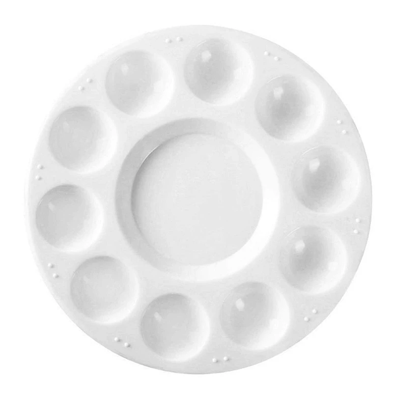 Palette 10 Grid Art Paint Tray Artist acquerello Plastic Mixing Palette Supplies