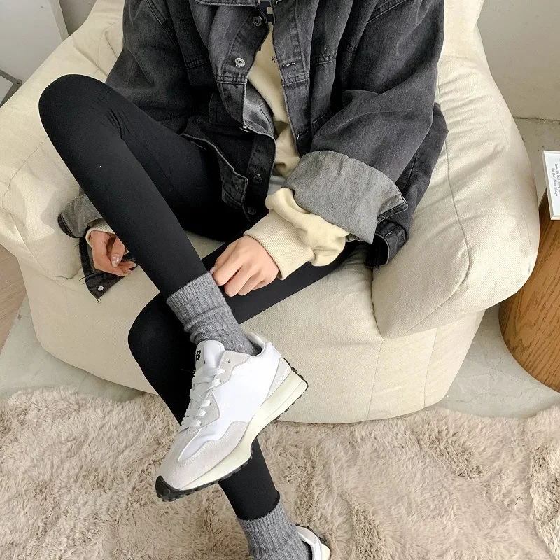 2025 New Winter Cashmere Wool Women Socks  Casual japanese fashion Solid Color Thicker Long Sock Girls Thermal Warm Crew Sock image 4