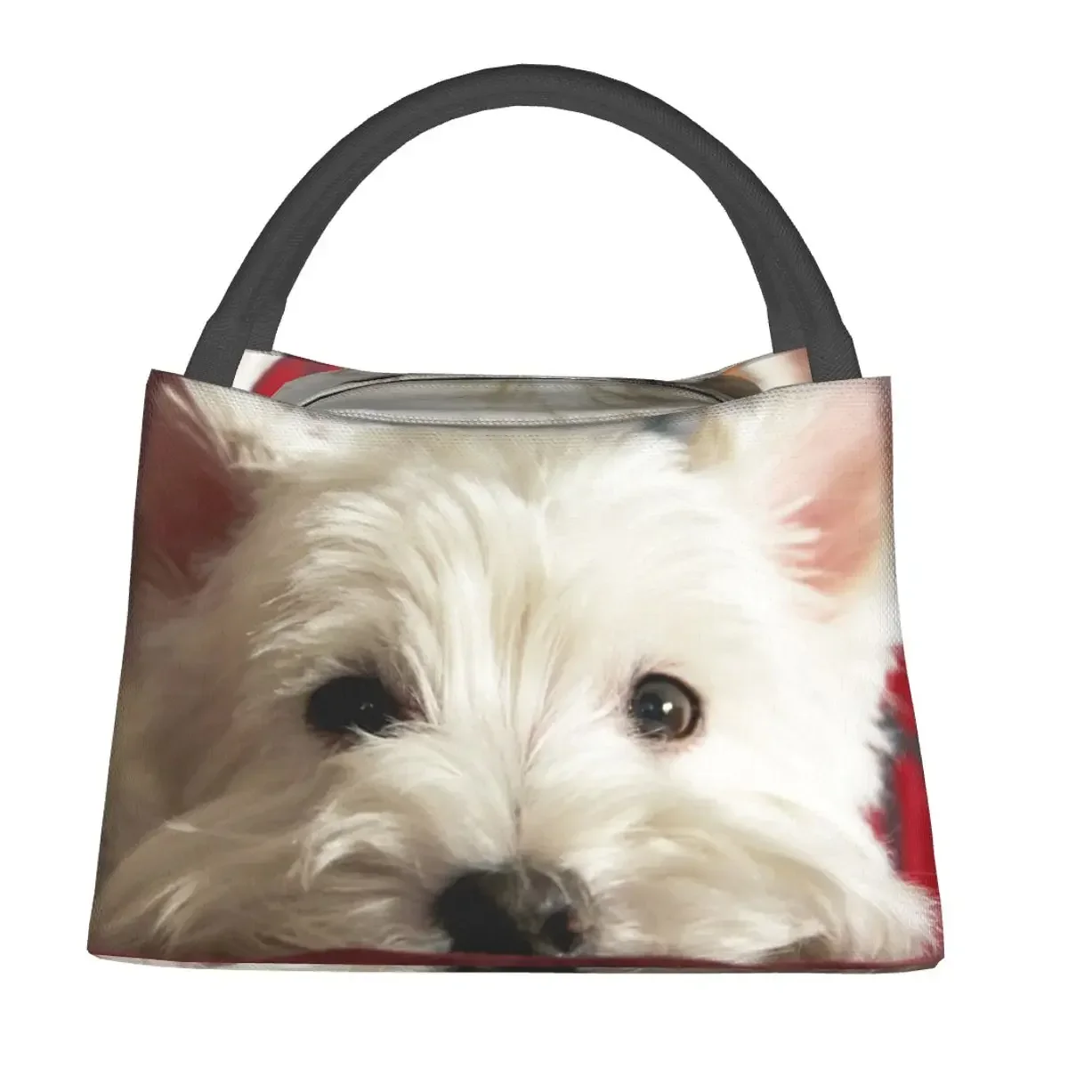 

NOISYDESIGNS Lovely Westie Print Lunch Bag Insulated Bags For Women Portable Food Case Bags Kids School Cooler Warm Bento Totes