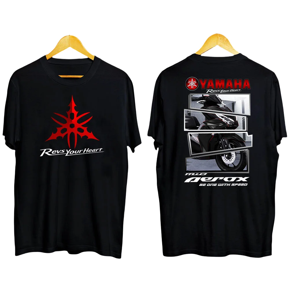 

Summer Yamaha Locomotive Short-sleeved Print T-shirt Men's Women's Crew Neck T-shirt Cycling Clothes Half-sleeved T-shirt Moto